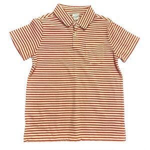 Hanna Anderson Striped Kids Polo Shirt - Red and White